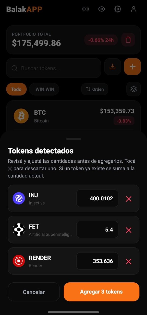 Pantalla de importación por foto con IA